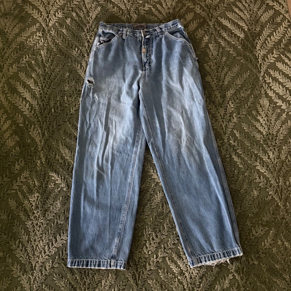 Vintage Y2K Baggy Skater Pure Playaz  Jeans Light Wash 34x32
